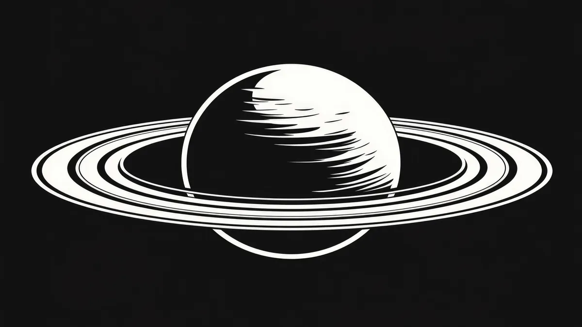 absent father: night sky with saturn symbol illustration for this article