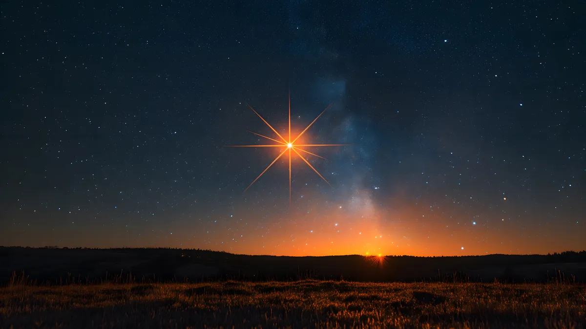 black sheep of the family: lone star in night sky illustration